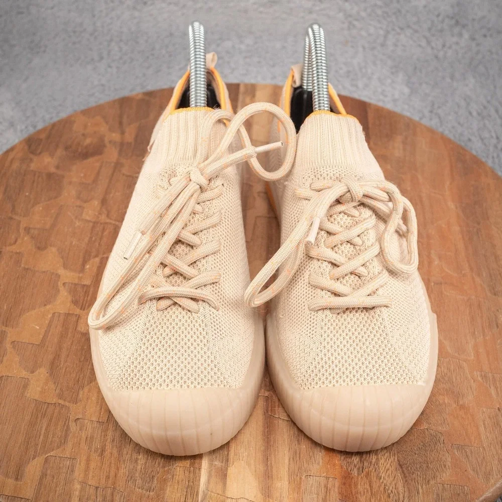 ANACAPRI Women Knit Slip On Sneakers Taupe Lace Up‎ Comfort Shoes 36 EUR 5.5 US